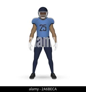 3D realistic American football player, Team Kit template design