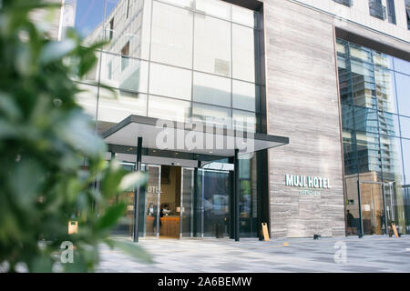 Muji hotel in Shenzhen, one of the flagship store with hotel of Japanese company Muji. Stock Photo