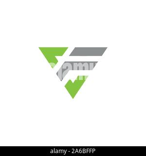 Letter F logo icon design template elements. Triangle letter F logo - Vector Stock Vector