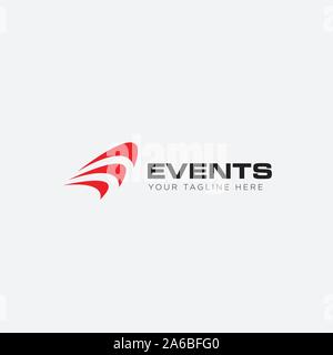 events sound and music logo designs Stock Vector