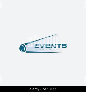 events sound and music logo designs Stock Vector