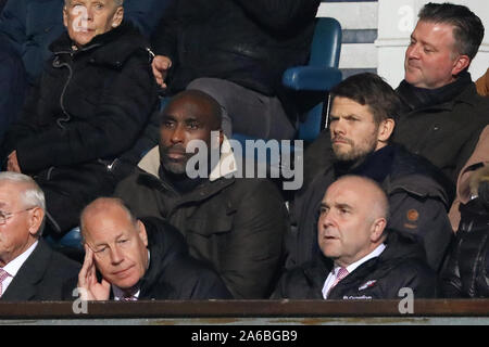 New Southend United Manager, Sol Campbell and Assistant Hermann Hreidarsson take in the match - Ipswich Town v Rotherham United, Sky Bet League One, Portman Road, Ipswich, UK - 23rd October 2019  Editorial Use Only - DataCo restrictions apply Stock Photo
