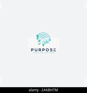 purpose mind and blue dna logo designs Stock Vector