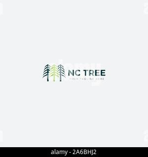 natural circle logo green tree logo finance growth Stock Vector