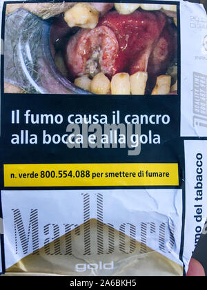 cigarette packaging italy Italian hard pack collection, 2019-2025 Italian cigarettes pack hi-res stock