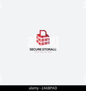 Secure Document Storage logo designs Stock Vector