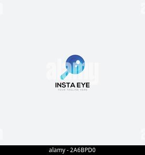 find the job and eye logo modern design Stock Vector