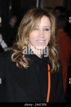 NEW YORK, NY - JANUARY 09: Felicity Huffman  attends the premiere of 'Girls' season 2 hosted by HBO at NYU Skirball Center on January 9, 2013 in New York City  People:  Felicity Huffman Stock Photo