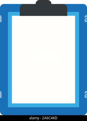 Icon clipboard checklist or document with checkmark with text in flat style Stock Vector