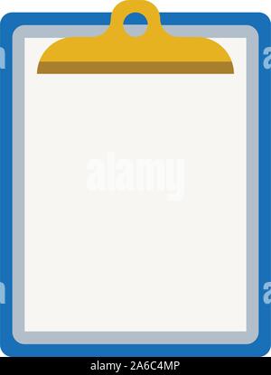 Icon clipboard checklist or document with checkmark with text in flat style Stock Vector
