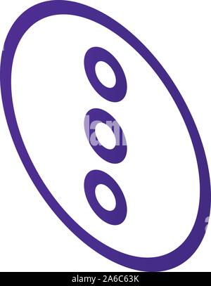 Three points icon, isometric style Stock Vector