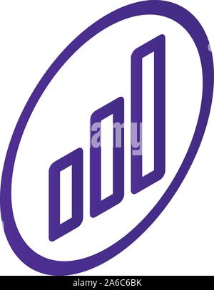 Graph bars icon, isometric style Stock Vector Image & Art - Alamy