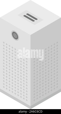 Air ionizer icon, isometric style Stock Vector