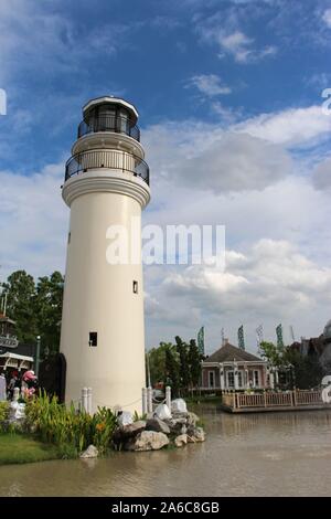 The Lighthouse in Chocolate Ville, Bangkok, Thailand Stock Photo