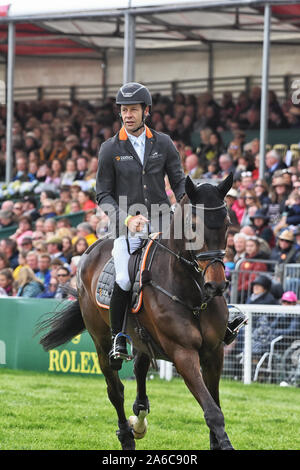 Badminton Horse Trials May 2019 Gloucester Christopher Burton at the main event for the badminton horse trials 2019 riding Graf Liberty for Australia Stock Photo