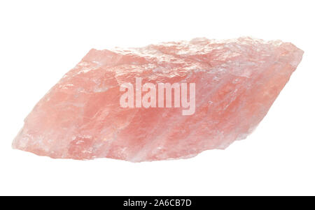 Minerals: rose quartz isolated on white background Stock Photo