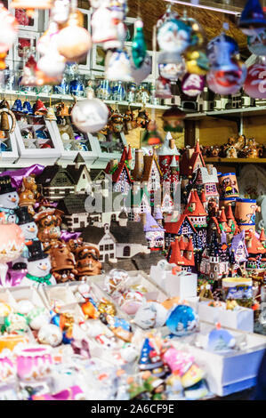 Close up of Christmas market in Prague. Stock Photo