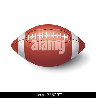 American football ball icon isolated on white background, sports equipment, vector illustration Stock Vector