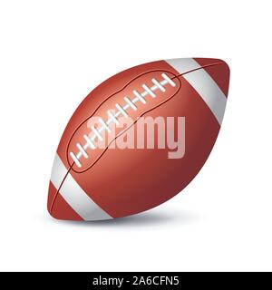 American football ball icon isolated on white background, sports equipment, vector illustration Stock Vector