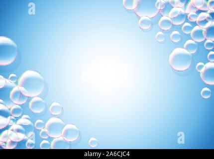 Sky Blue Acrylic Paint Background Foam Surface Stock Photo - Image of soap,  abstract: 151386148