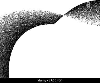Abstract background with wave of scattered dots Stock Vector