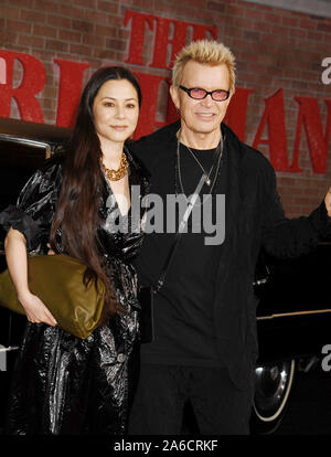 HOLLYWOOD, CA - OCTOBER 24: China Chow and Billy Idol attend the premiere of Netflix's 'The Irishman' at TCL Chinese Theatre on October 24, 2019 in Hollywood, California. Stock Photo