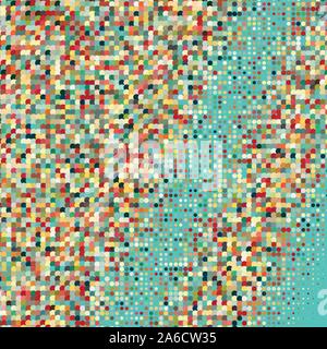 Flat colored ornament with retro halftone dots Stock Vector