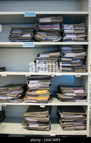 office, shelf, archive, storage, files, folders, office, room, row ...