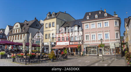 Panorama of the historic market square in Boppard, Germany Stock Photo