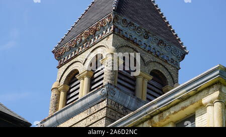 Kirkbride Building, Fergus Falls State Hospital, former mental asylum, now empty, USA National Register of Historic Places, Fergus Falls, Minnesota. Stock Photo