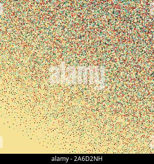Flat colored ornament with retro halftone dots Stock Vector