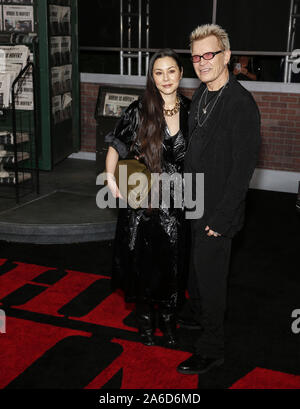 Los Angeles, CA - October 24, 2019: Billy Idol and China Chow arrive for the Premiere Of Netflix's 'The Irishman' held at TCL Chinese Theatre Stock Photo