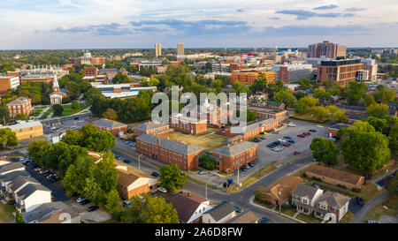 Aerial view university campus area looking into the city suberbs in Lexington KY Stock Photo