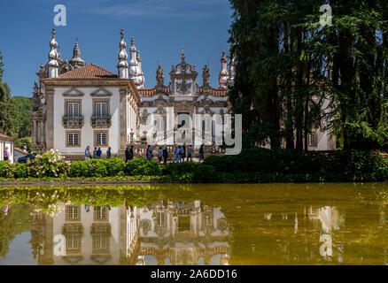 Vila Real, Portugal - 13 August 2019: Front entrance of Mateus Palace in Vila Real, Portugal Stock Photo