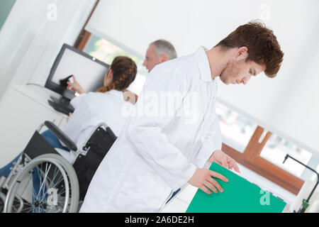 science students at the university Stock Photo