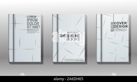Vector collection of book covers with white shadow boxes Stock Vector