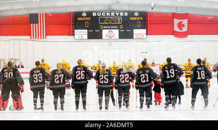 Columbus, Ohio, USA. 25th Oct, 2019. The Ohio State Buckeyes before facing Minnesota in their game in Columbus, Ohio. Brent Clark/CSM/Alamy Live News Stock Photo