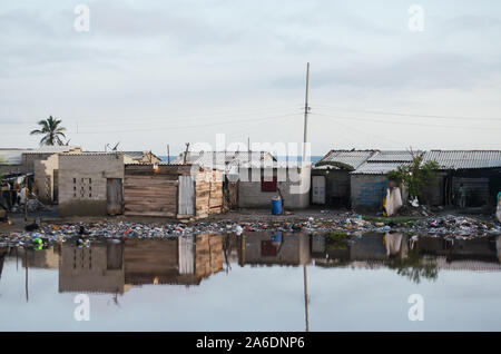 Poor houses in Cienaga Grande de Santa Marta Stock Photo