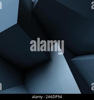 Abstract geometric background with overlapping cubes Stock Vector