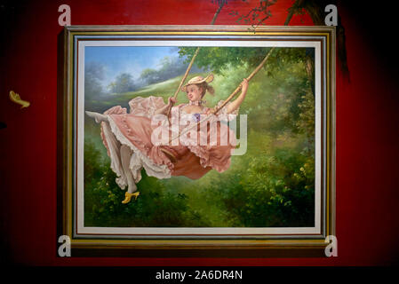 3D Painting and trick art of The Swing by Jean Honore Fragonardat at Parody Art Museum Pattaya Thailand Southeast Asia Stock Photo