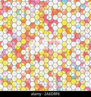 Abstract background with colorful hex polygons Stock Vector