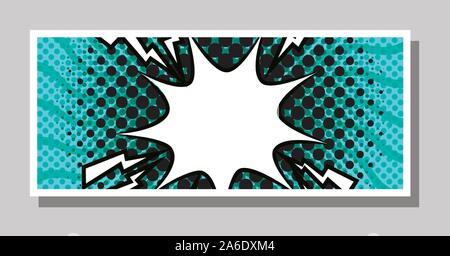 expresion splash pop art style Stock Vector