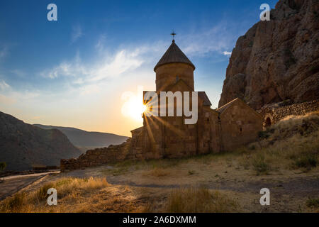 monastery of Noravank in evening at sunset Stock Photo