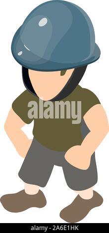 Equestrian icon, isometric style Stock Vector