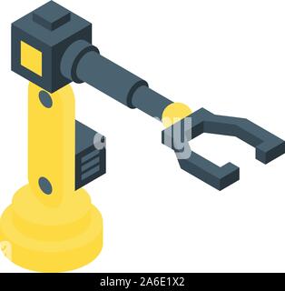 Farm arm robot icon, isometric style Stock Vector
