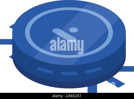 Robot vacuum cleaner icon, isometric style Stock Vector