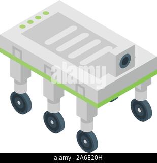 Farming robot icon, isometric style Stock Vector