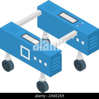 Rural farm robot icon, isometric style Stock Vector