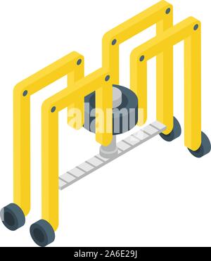 Precision farm robot icon, isometric style Stock Vector