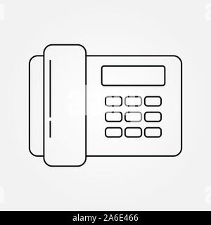 Linear button phone Icon for logo, design and decoration of websites and applications, flat design Stock Vector